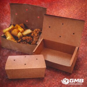 Embalagem Caixa Box Comida Fritura Delivery Respiro 100un
